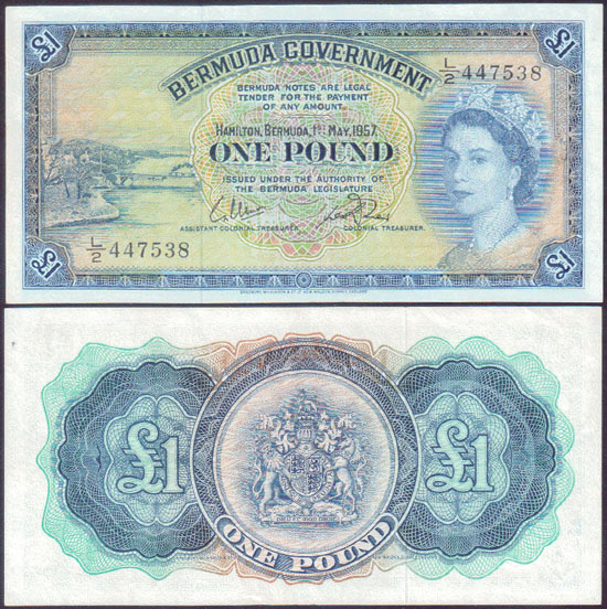 1957 Bermuda 1 Pound (gEF)